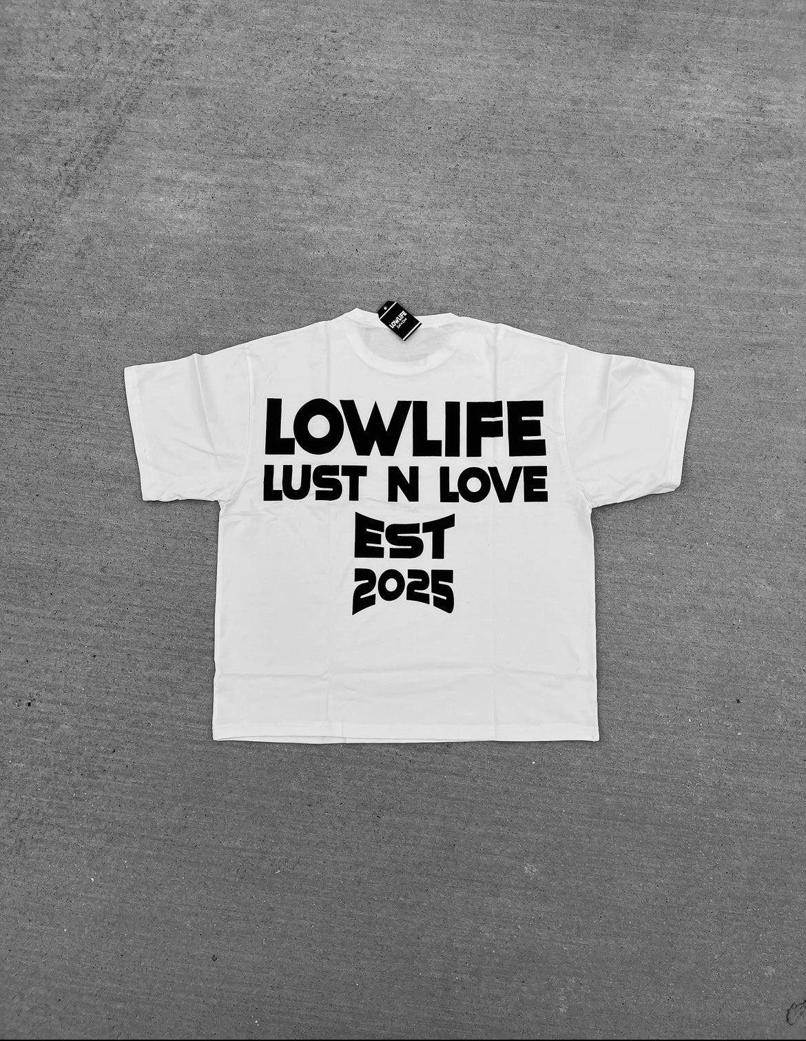 White Lowlife Boxy tee! - Lowlife lust n love