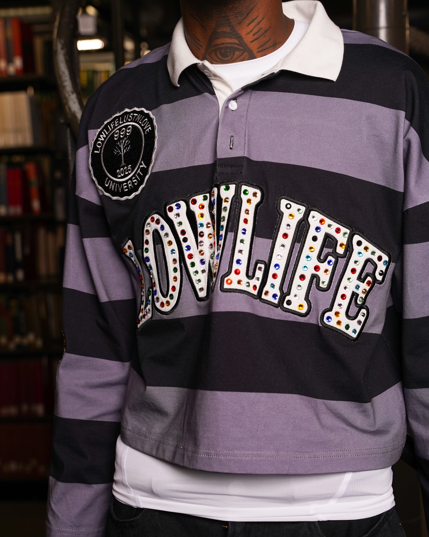 Lowlife Uni Rugby Black Shirt